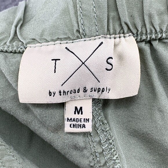 Thread & Supply Lyocell Cropped Wide Leg Pants Women Medium Beach Boho Lagenlook - Picture 3 of 12